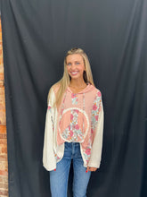 Load image into Gallery viewer, Pink Peace Floral Top

