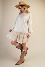 Ivory Lace Bottom Tunic