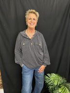 Black Ribbed Pullover