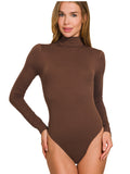 Brown Turtleneck Bodysuit