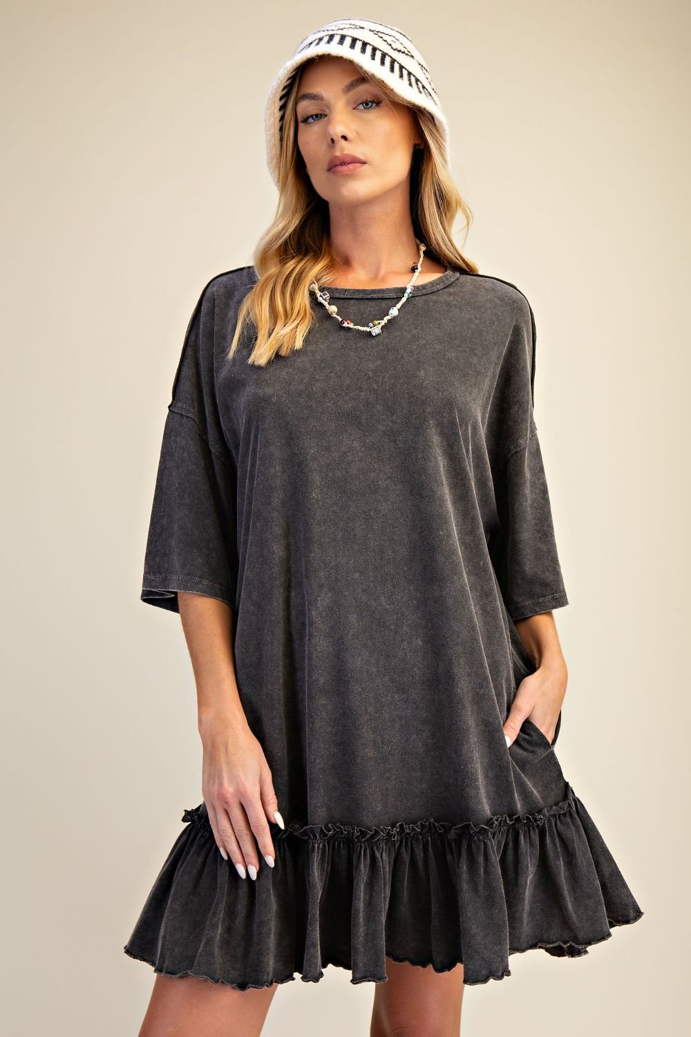 Ash Ruffle Bottom T-shirt Dress