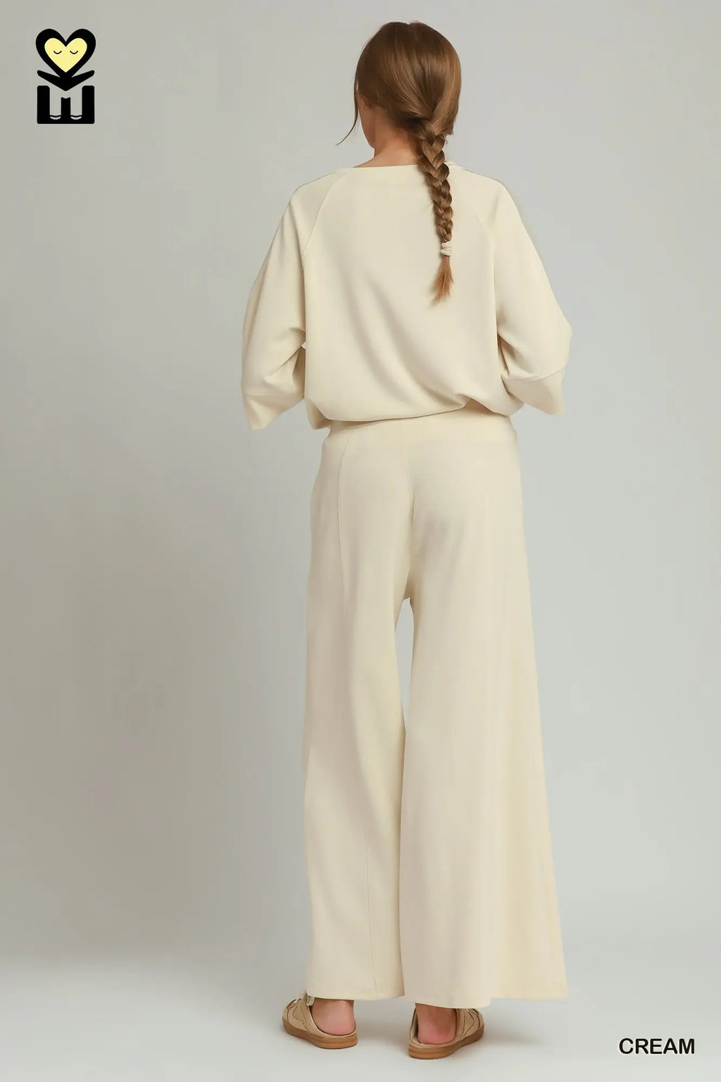 Cream Luxe Knit Pant Set