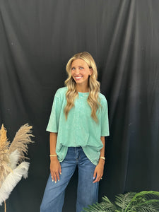 Green Mineral Wash Tee