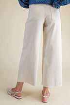 Ecru Button Fly Pants