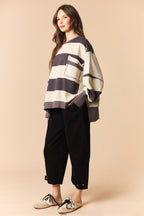 Charcoal/Ivory Oversized Sweatshirt