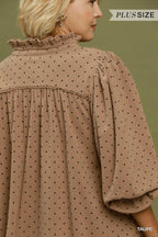 Curvy Taupe Corduroy Dress