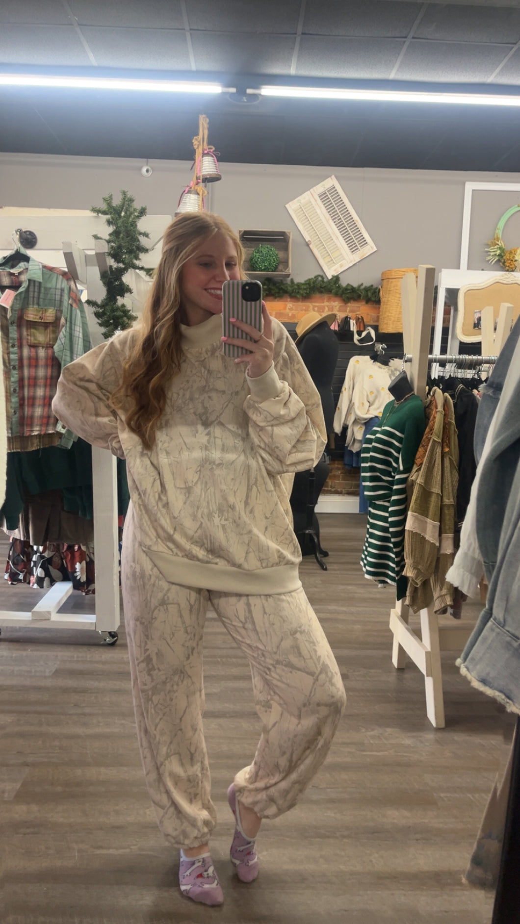 Camo MockNeck Jogger Set