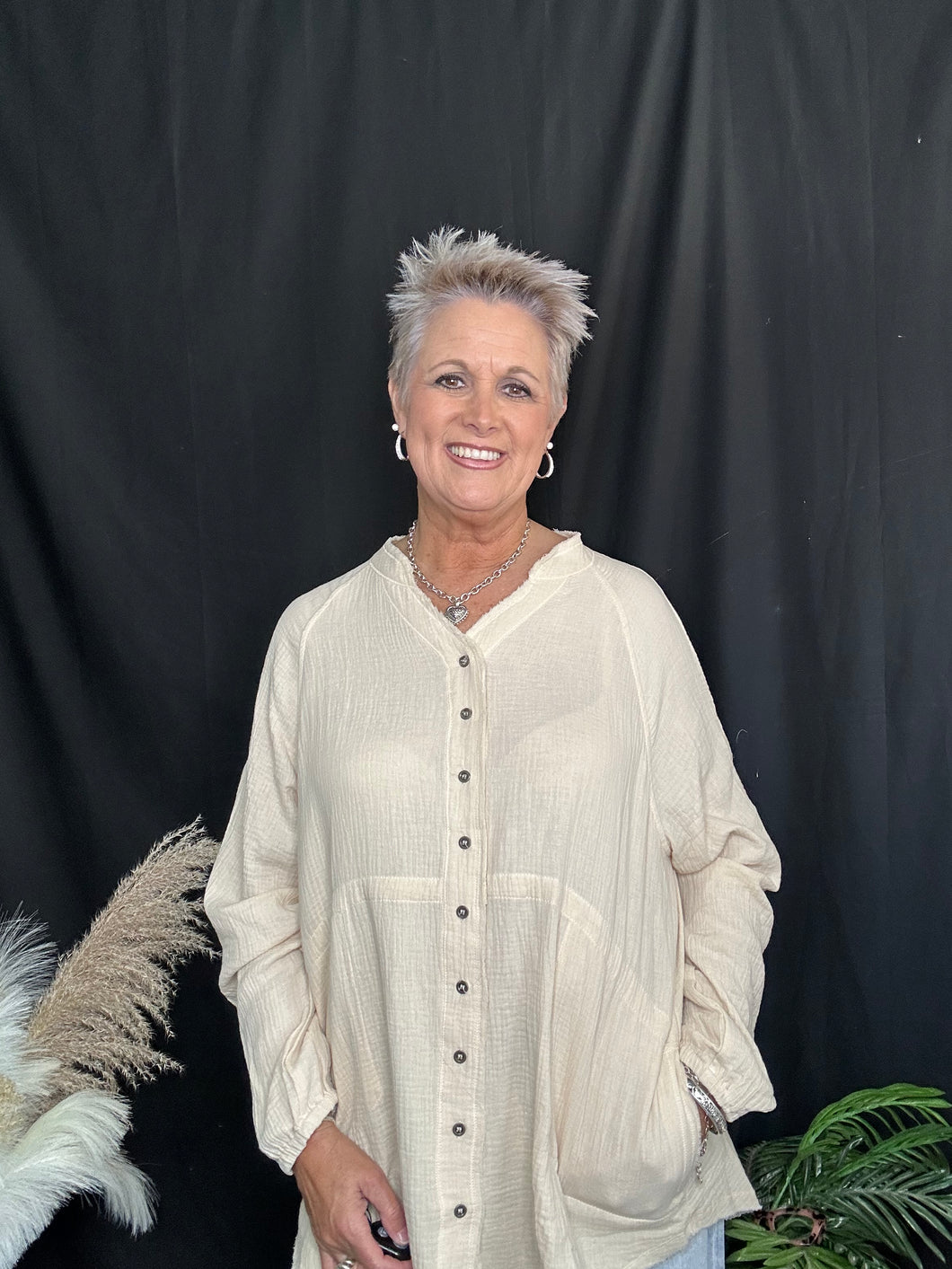 Oatmeal Button Down