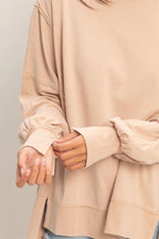 Taupe Exposed Seam Sweatshirt