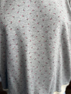 Floral Grey Mock Neck