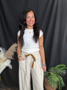 Oatmeal Linen Pants