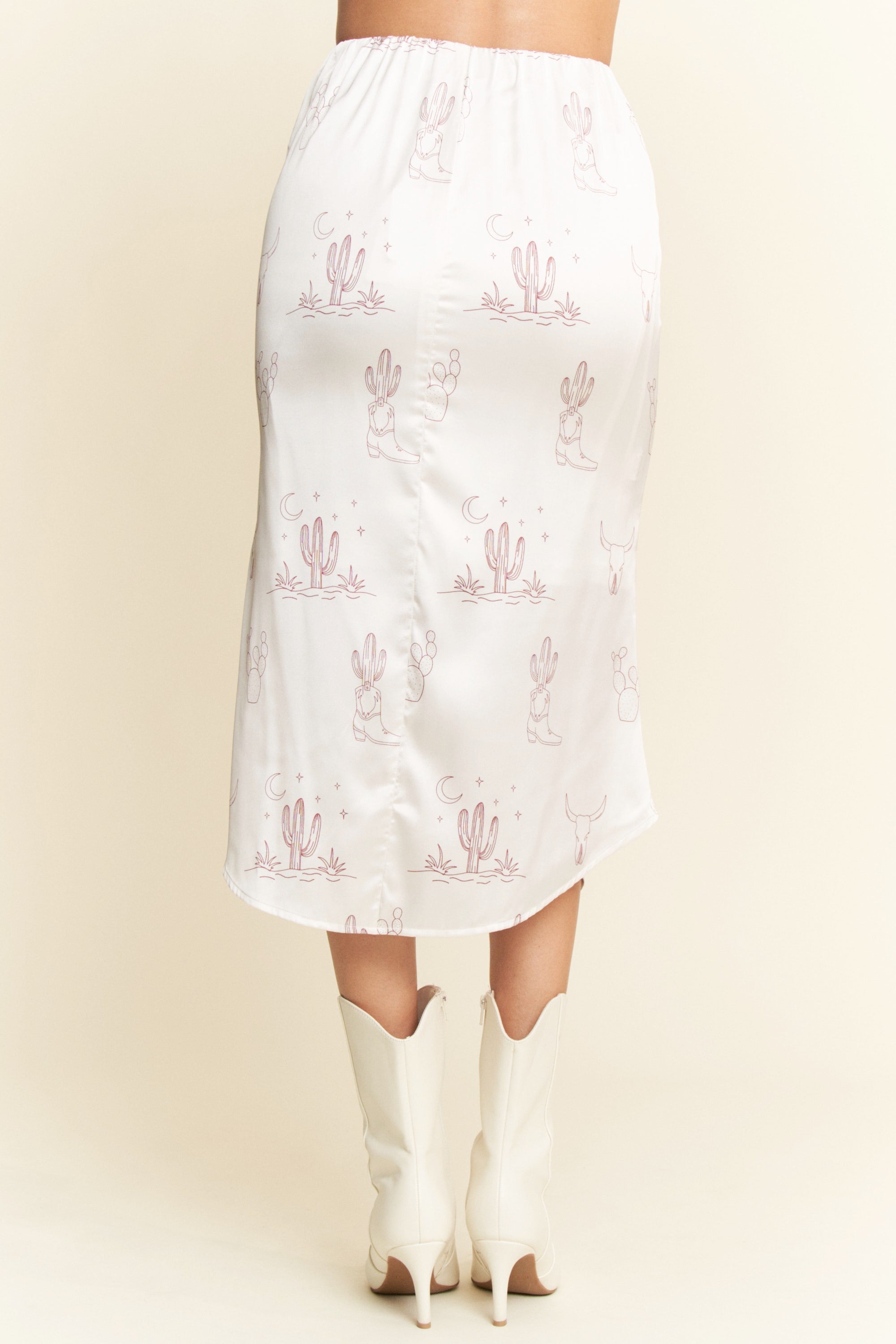 Western Printed MIDI Skirt