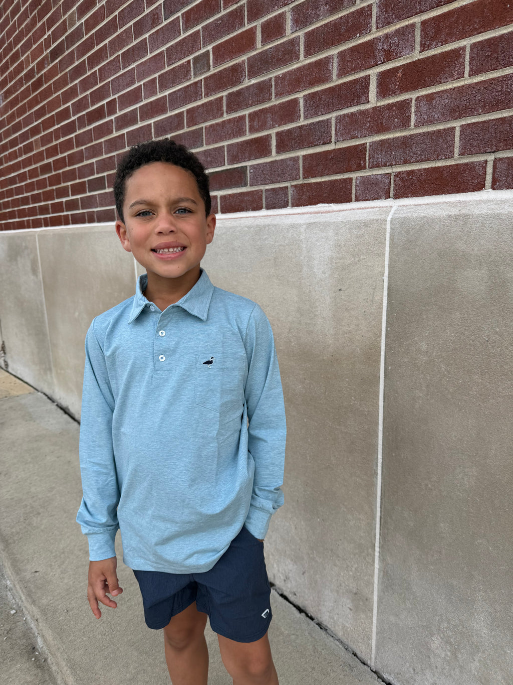 Youth Athletic Short-Heather Navy