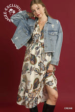 Load image into Gallery viewer, Cream Boho Paisley Print Maxi Dress
