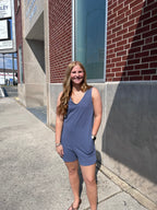Dusty Indigo Sleeveless Romper