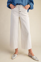 Ecru Button Fly Pants