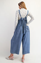 Load image into Gallery viewer, Washed Denim Wide Leg Overalls
