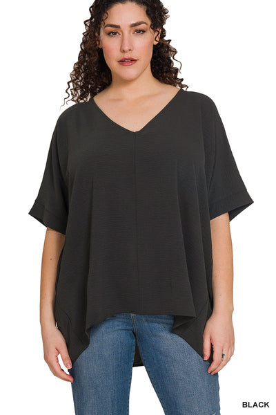 Curvy V-Neck Airflow Top