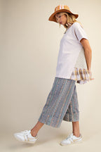 Pale Pink Mixed Print Top