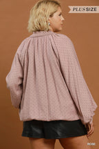 Curvy Rose Polka Dot Top