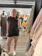 Solid Black Short Set