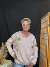 Load image into Gallery viewer, Flower Knit Sweater
