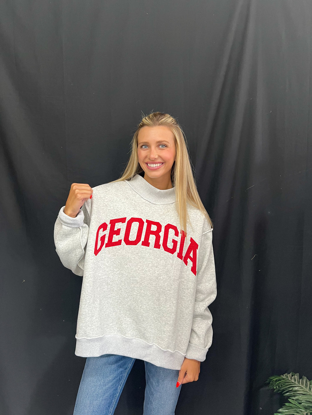 Reversible Heather Gray Georgia Crewneck