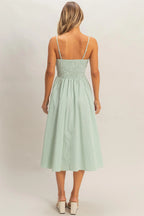 Green Spaghetti Strap Dress