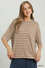 Mocha/Cream Striped Set