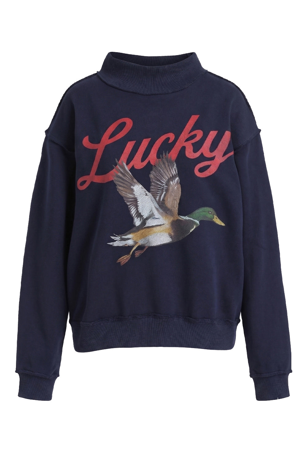 Navy Lucky & Mallard Reversible Mock Neck