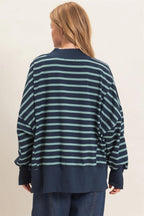 Navy/Sage MockNeck
