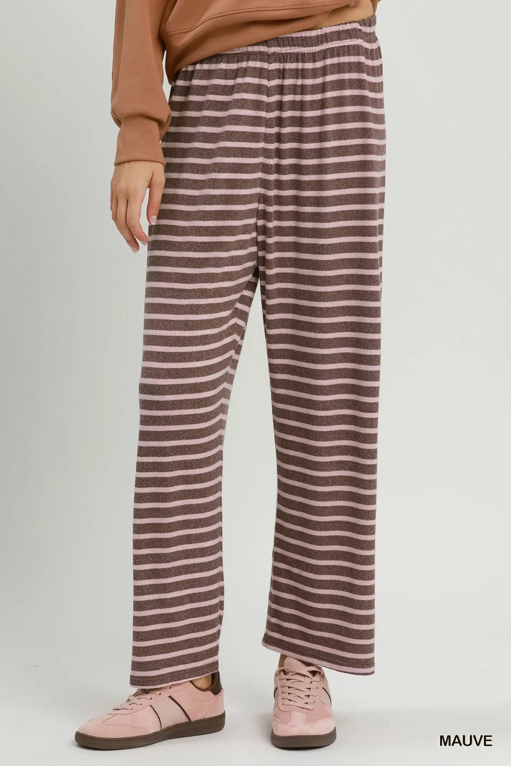 Mauve/Brown Striped Set
