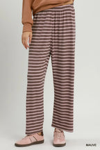 Mauve/Brown Striped Set