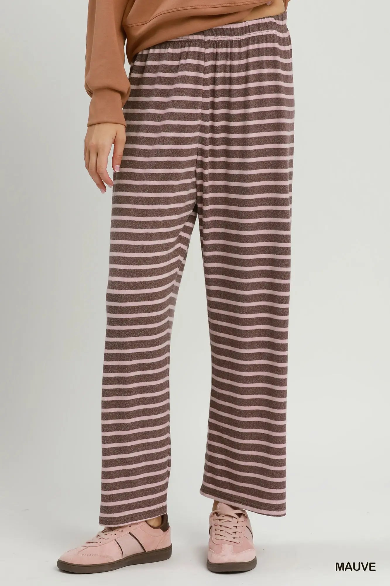 Mauve/Brown Striped Set