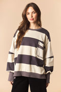 Charcoal/Ivory Oversized Sweatshirt