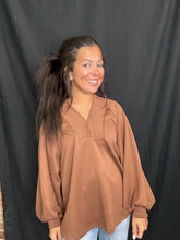 Load image into Gallery viewer, Chocolate v-neck long sleeve
