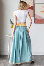Load image into Gallery viewer, Jade Blue Wide Leg Cotton Pant
