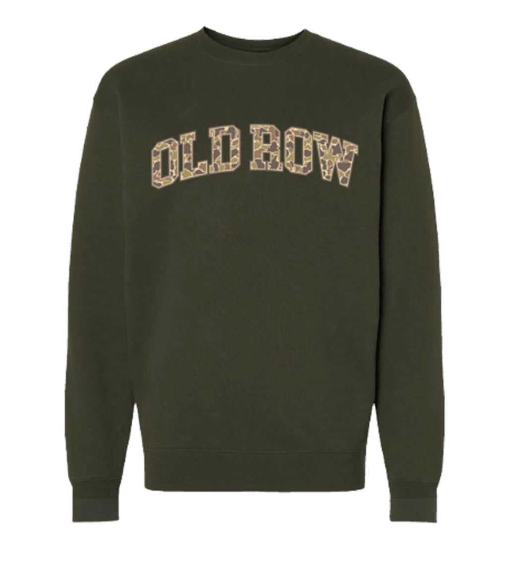 Old Row Army Green Camo Crewneck