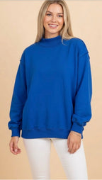 Royal Blue Mock Neck