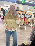 Khaki Snap Button Jacket
