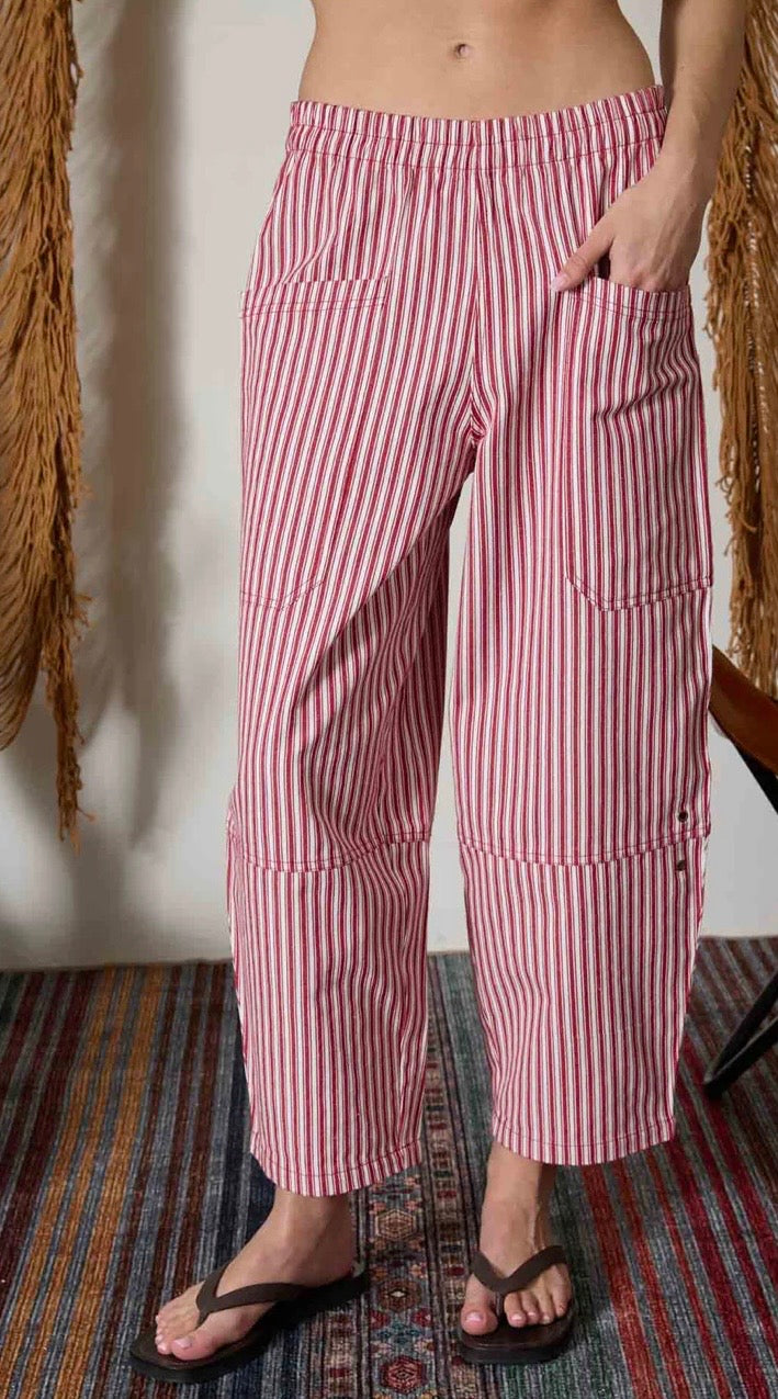 Red Stripe Boho Jean