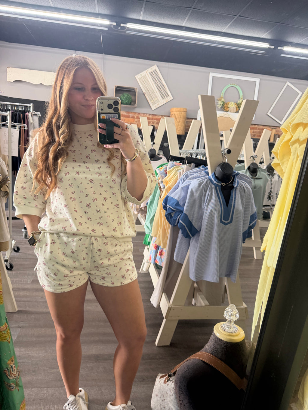 Floral Crew Neck Short Set