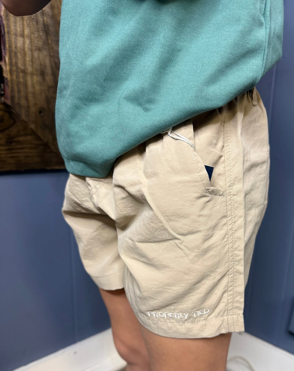 Properly Tied Boys Mallard Short Khaki