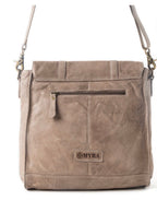 Myra Western Rune Leather Crossbody Bag In Ashwood Tan