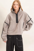 Gray Fleece Pullover