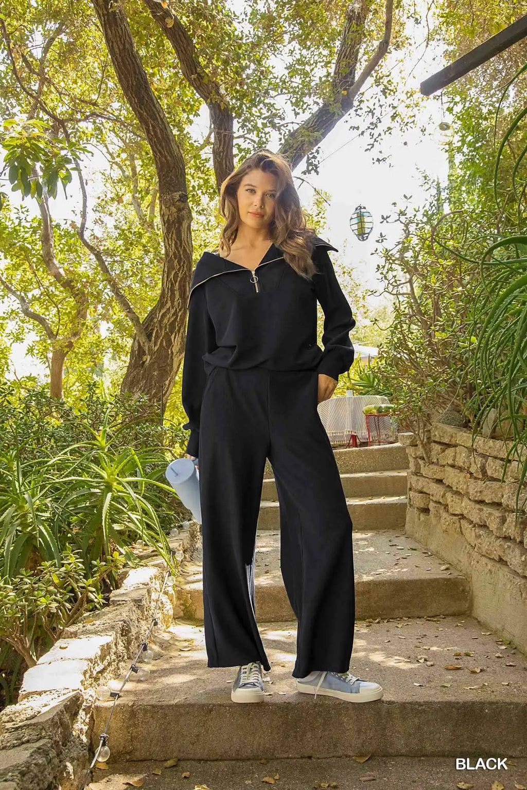 Umgee Black Knit Set