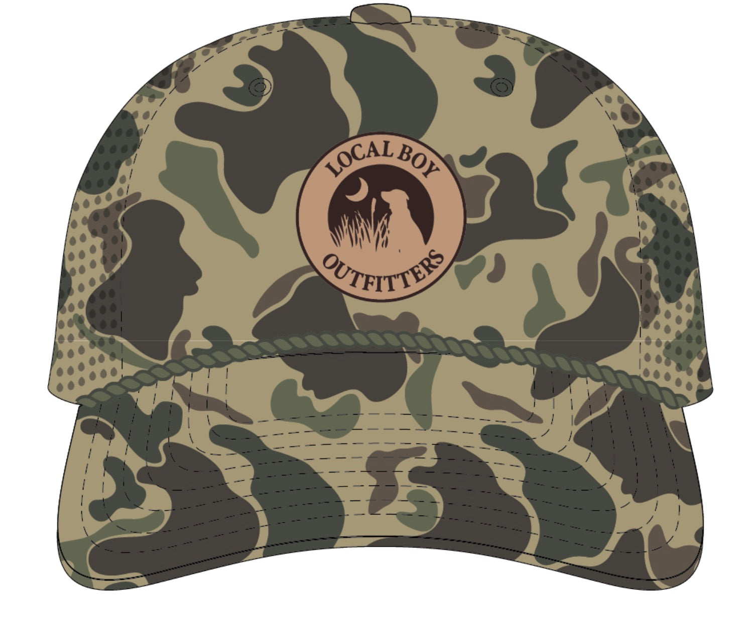 Youth Pointer Patch Low-Profile Rope Hat - Retro Camo