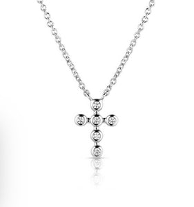 Simple Belief Crystal Cross Necklace