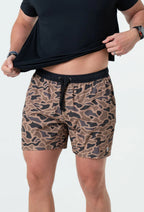 Gauge Camo-Black Liner-Athletic Shorts