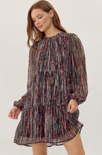 Load image into Gallery viewer, Black Multicolor Chiffon Dress
